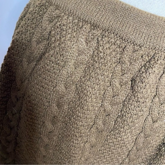 Ted Lapidus Paris Brown Cable Knit Skirt Size S - Picture 4 of 4